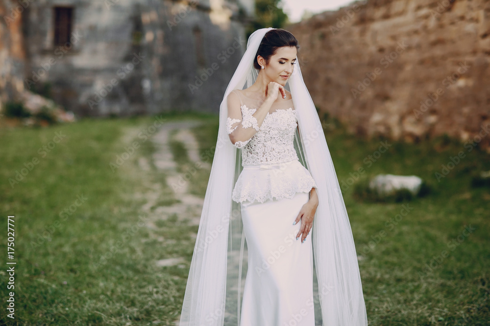 bride in white dress