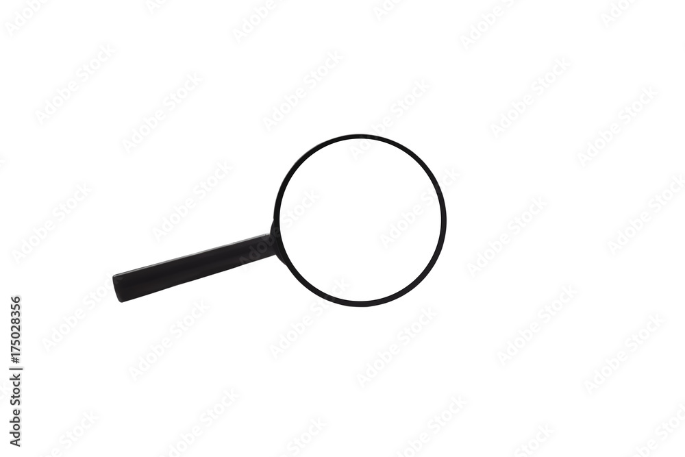 Magnifying glass or hand lens on white background Magnifying glass or hand lens on white background