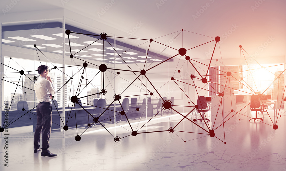 Networking and social communication concept as effective point f Networking and social communication concept as effective point f
