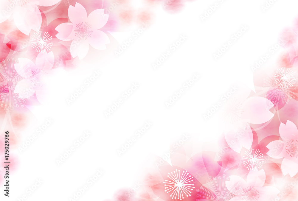 桜　年賀状　花　背景