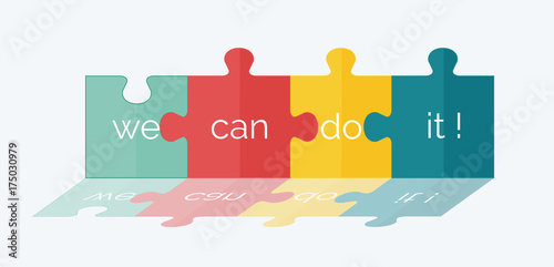 We can do it, vector puzzles