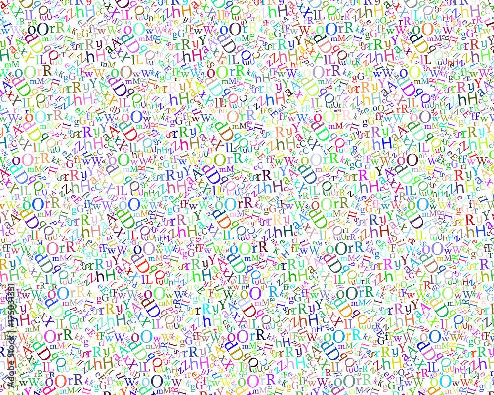 pattern of different colored letters pattern of different colored letters