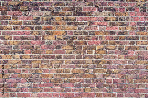 Pink brown brickwork