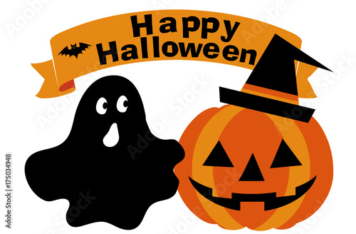 イラスト素材 ハロウィン ロゴ カボチャのジャックオーランタンとゴースト Illustration For Halloween Stock Vector Adobe Stock イラスト素材 ハロウィン ロゴ カボチャのジャックオーランタンとゴースト Illustration For Halloween Stock Vector Adobe Stock