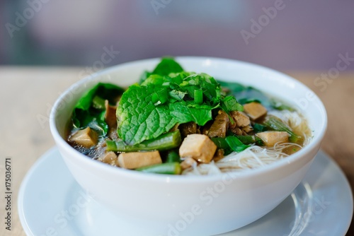 Fresh vietnamese pho soup