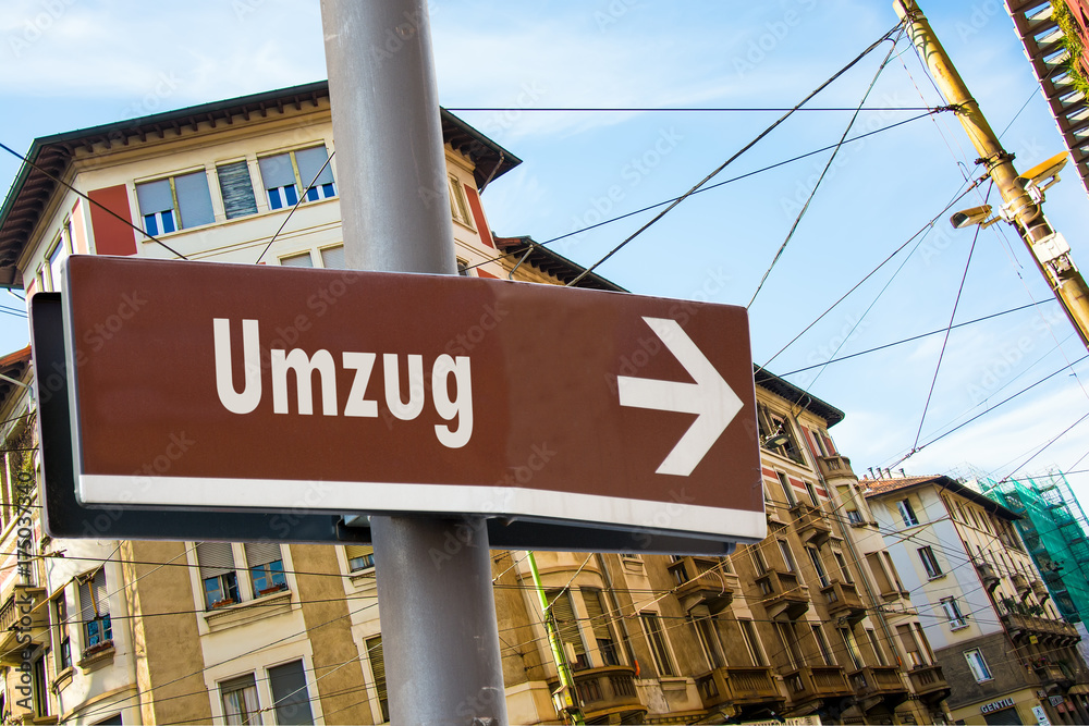 Fototapeta premium Schild 223 - Umzug