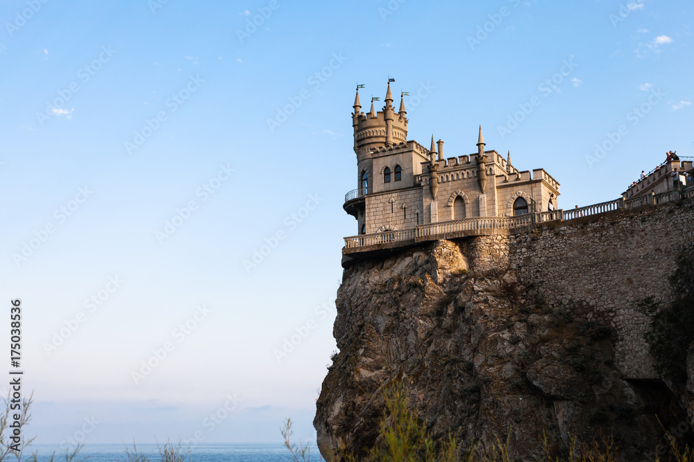 Swallow Nest Castle on Aurora Cliff in Crimea