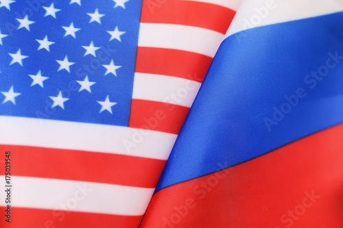 russian and usa flag sanctions