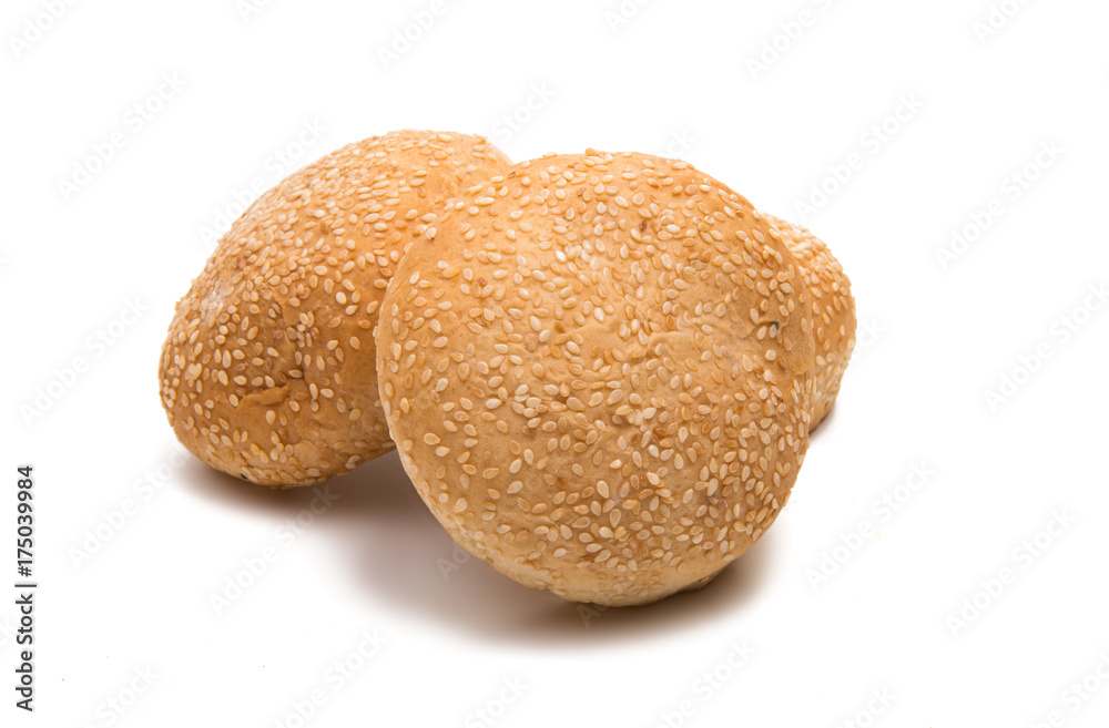 buns for hamburger isolated