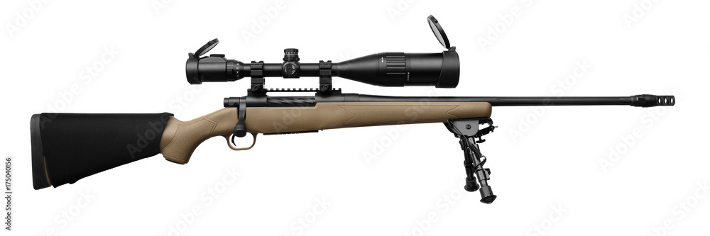 sniper rifle isolated on white