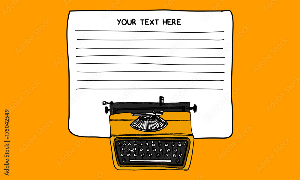 Vintage Typewriter Text Box Template (Vector Illustration) Stock Vector Adobe Stock