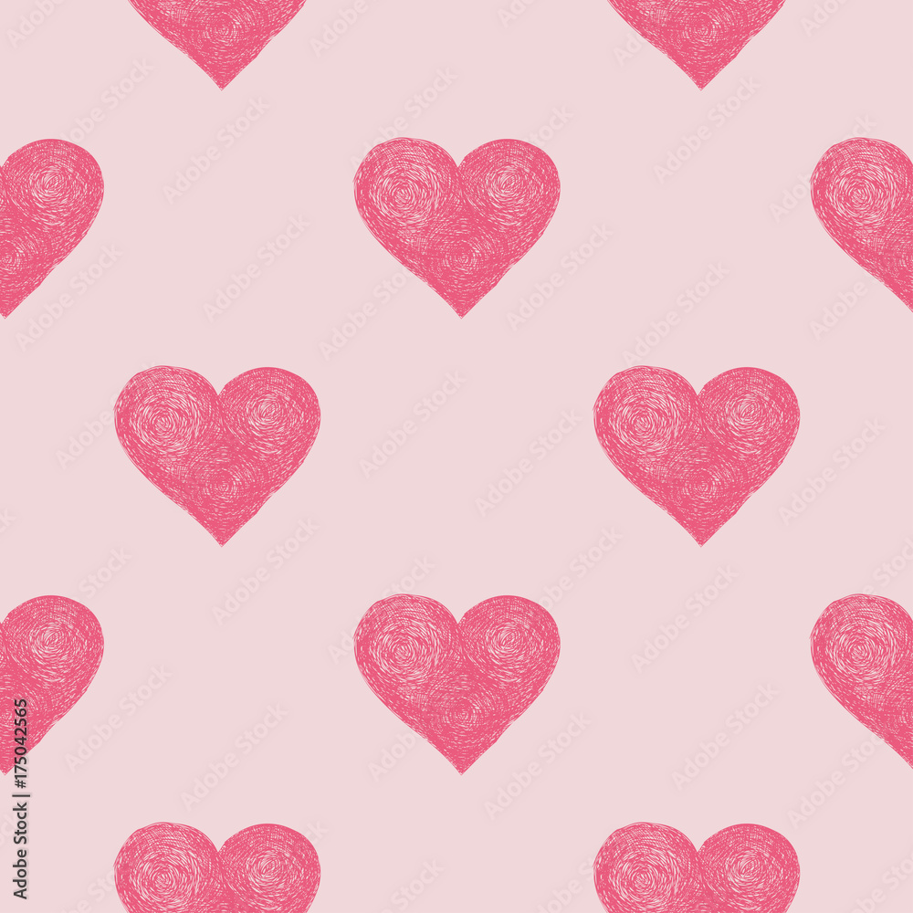 Abstract seamless heart pattern