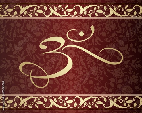 aum syllable, paisley design ,Hinduism, India