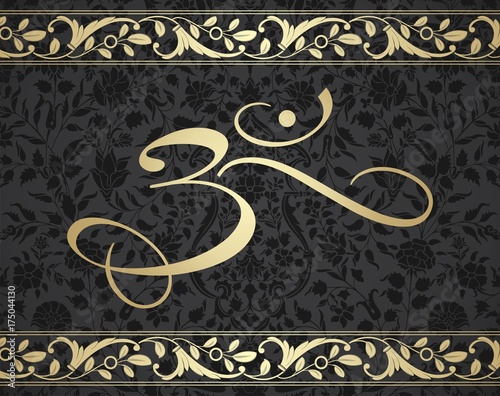 aum syllable, paisley design ,Hinduism, India
