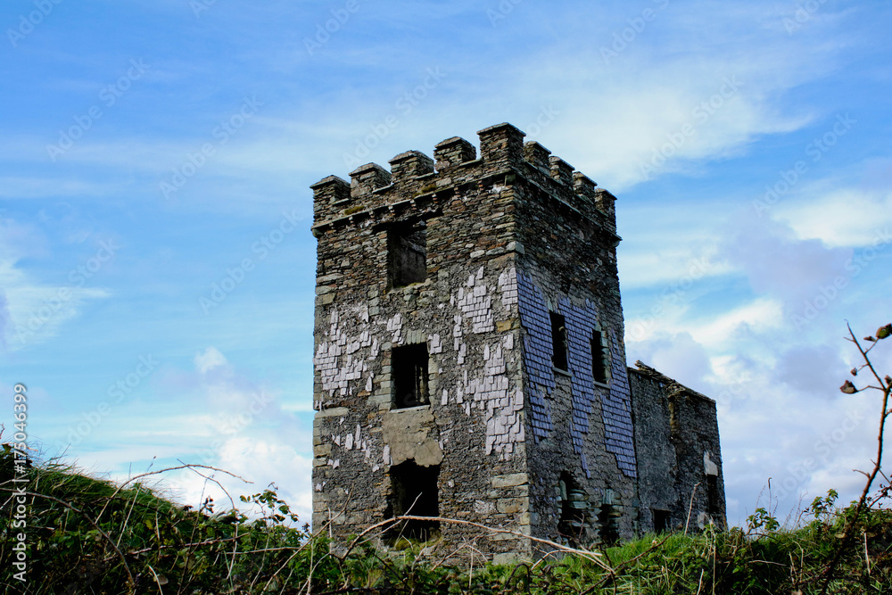 Remains of a castle watchtower, Ireland Remains of a castle watchtower, Ireland
