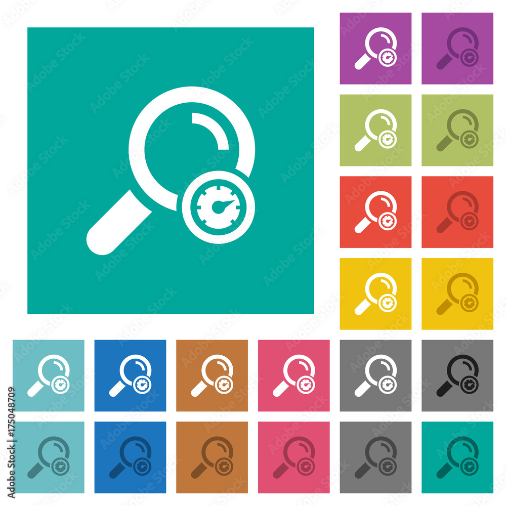 Search engine optimization square flat multi colored icons Search engine optimization square flat multi colored icons