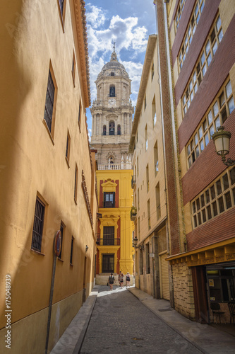 Malaga, downtown, historic buildings photo