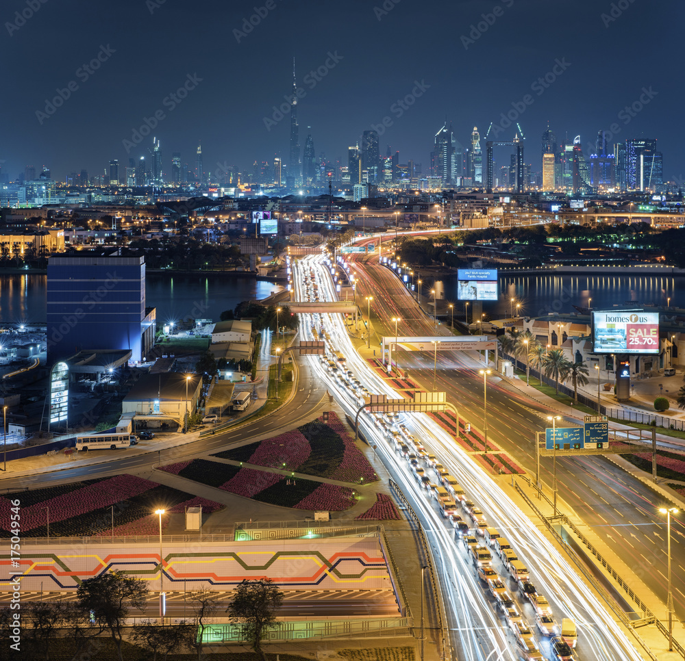 Shanghai, buildings and highway infrastructure at night Shanghai, buildings and highway infrastructure at night