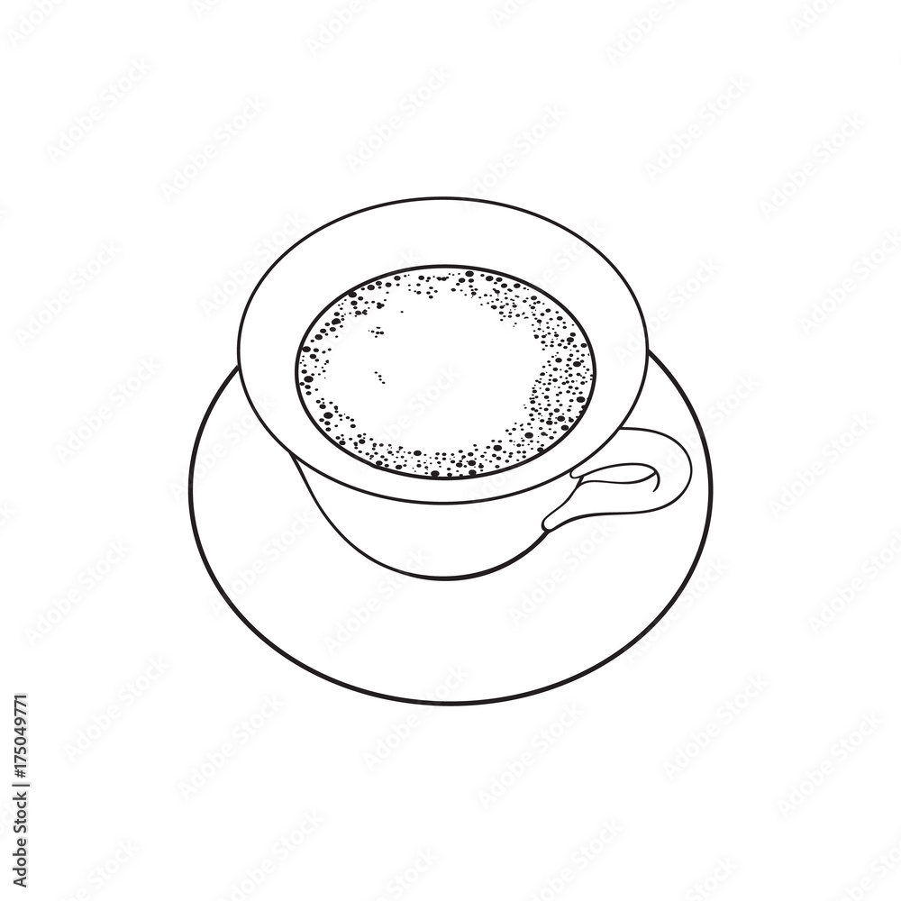 Hand Drawn Cup And Plate Dishware Sketch Royalty Free SVG Cliparts  Vectors And Stock Illustration Image 51268929