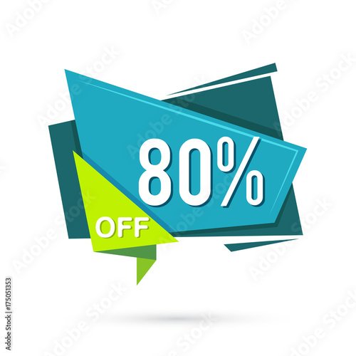 Discount tag with special offer sale sticker