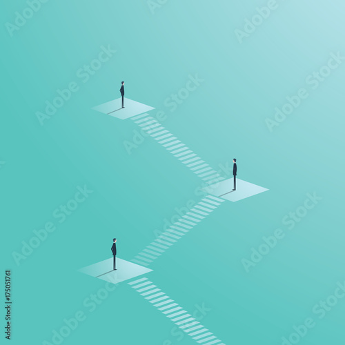 Corporate ladder or organizational chart in company structure vector concept. Business symbol of management, hierarchy and leadership.