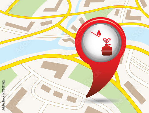 Camping stove icon vector