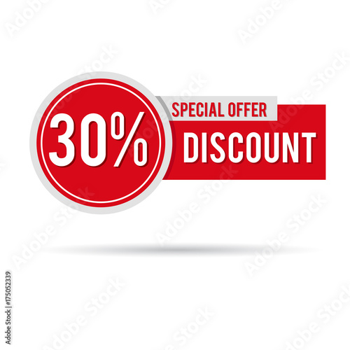 Discount tag with special offer sale sticker