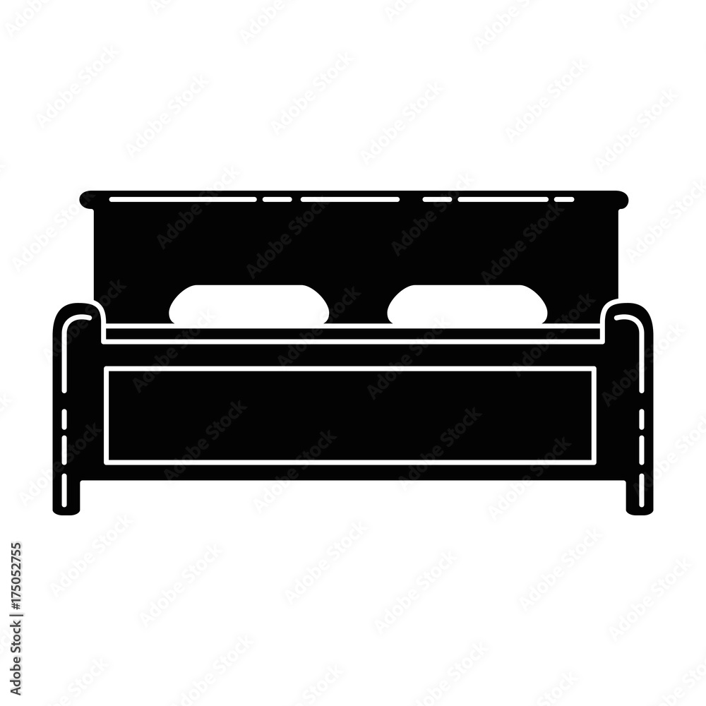comfortable bed isolated icon comfortable bed isolated icon