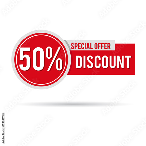 Discount tag with special offer sale sticker