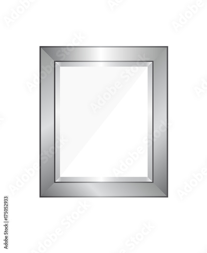 Vector blank silver picture frame