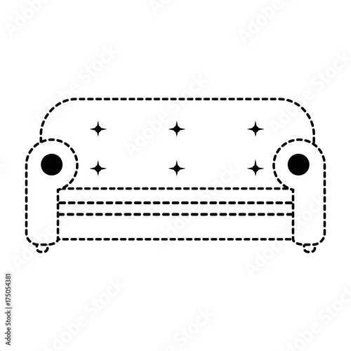 comfortable sofa isolated icon
