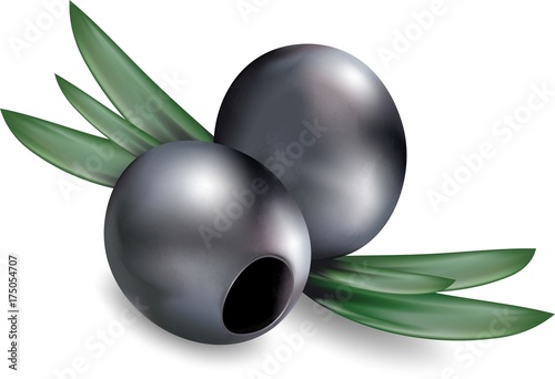 Olives isolated on white background