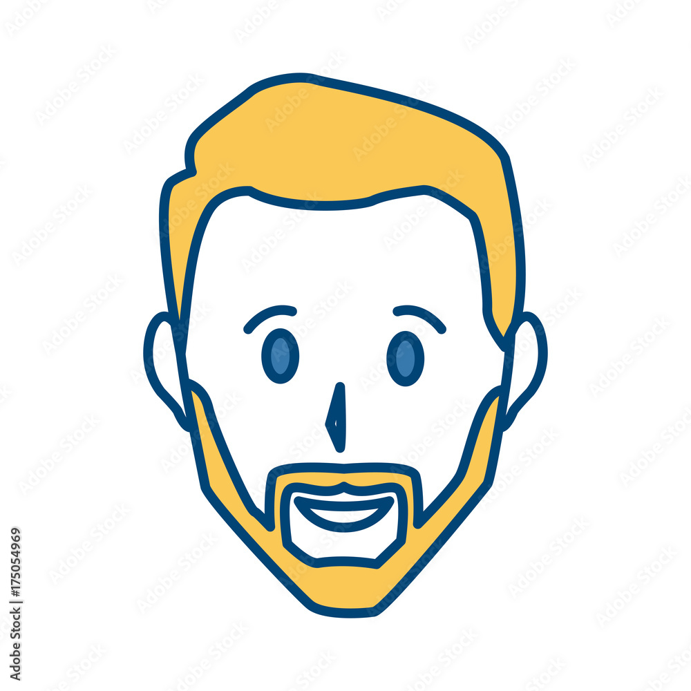 Adult man smiling icon vector illustration graphic design Adult man smiling icon vector illustration graphic design