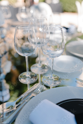 Formal dinner service at a wedding banquet