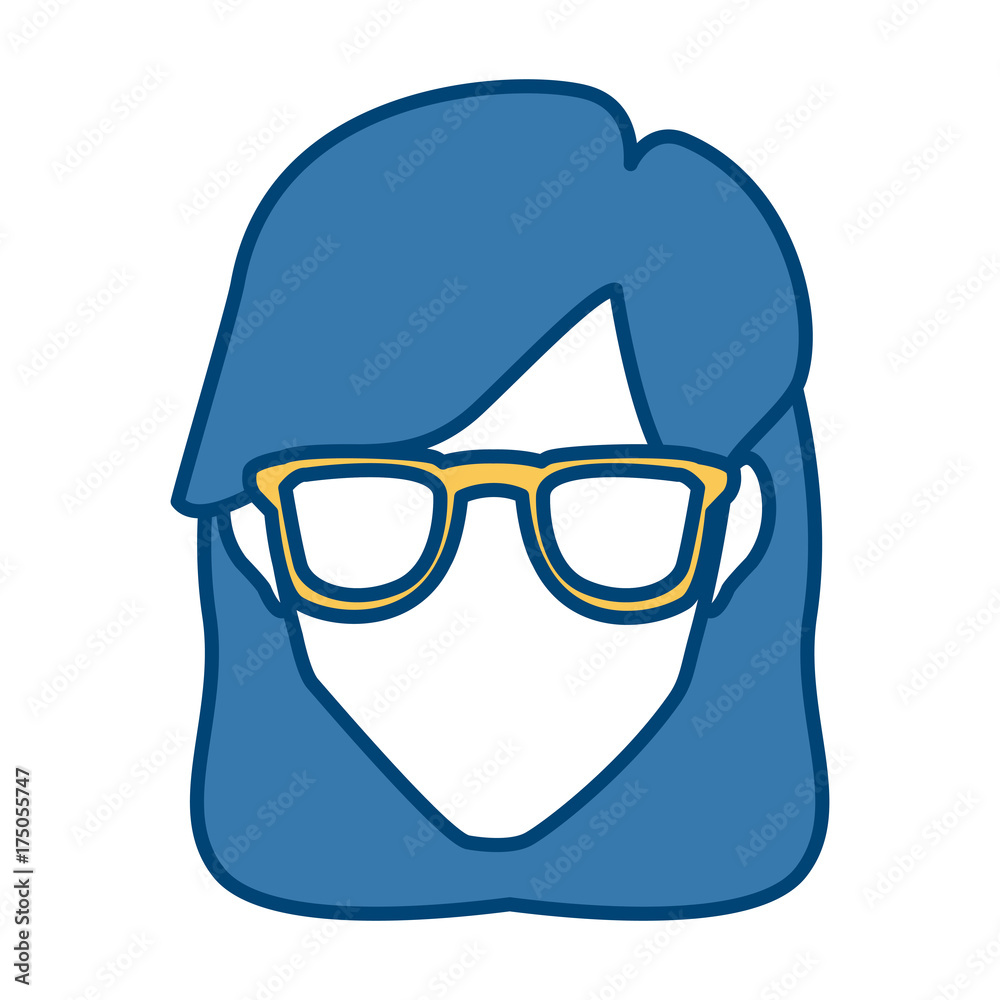 Woman with glasses icon vector illustration graphic design Woman with glasses icon vector illustration graphic design