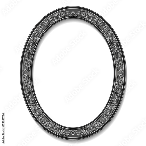 round frame silver color with shadow