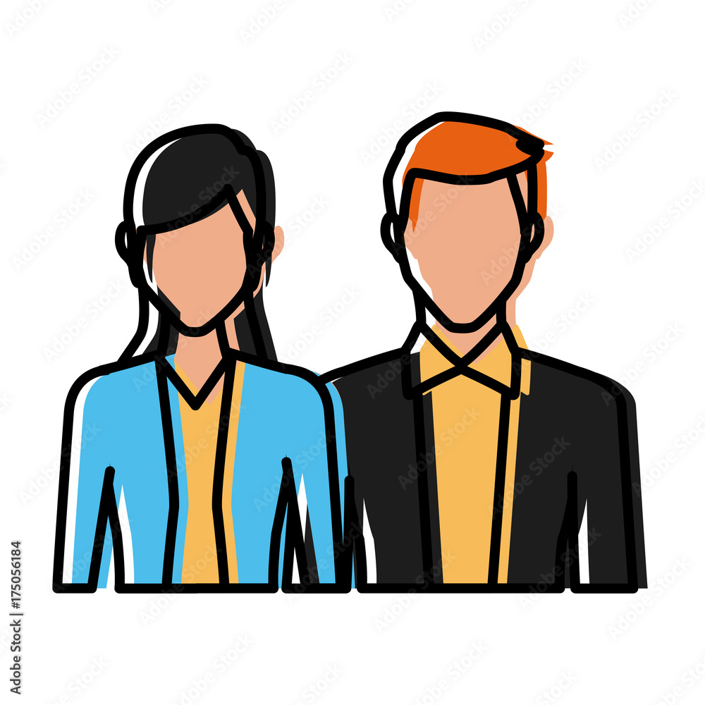 Couple of friends icon vector illustration graphic design Couple of friends icon vector illustration graphic design