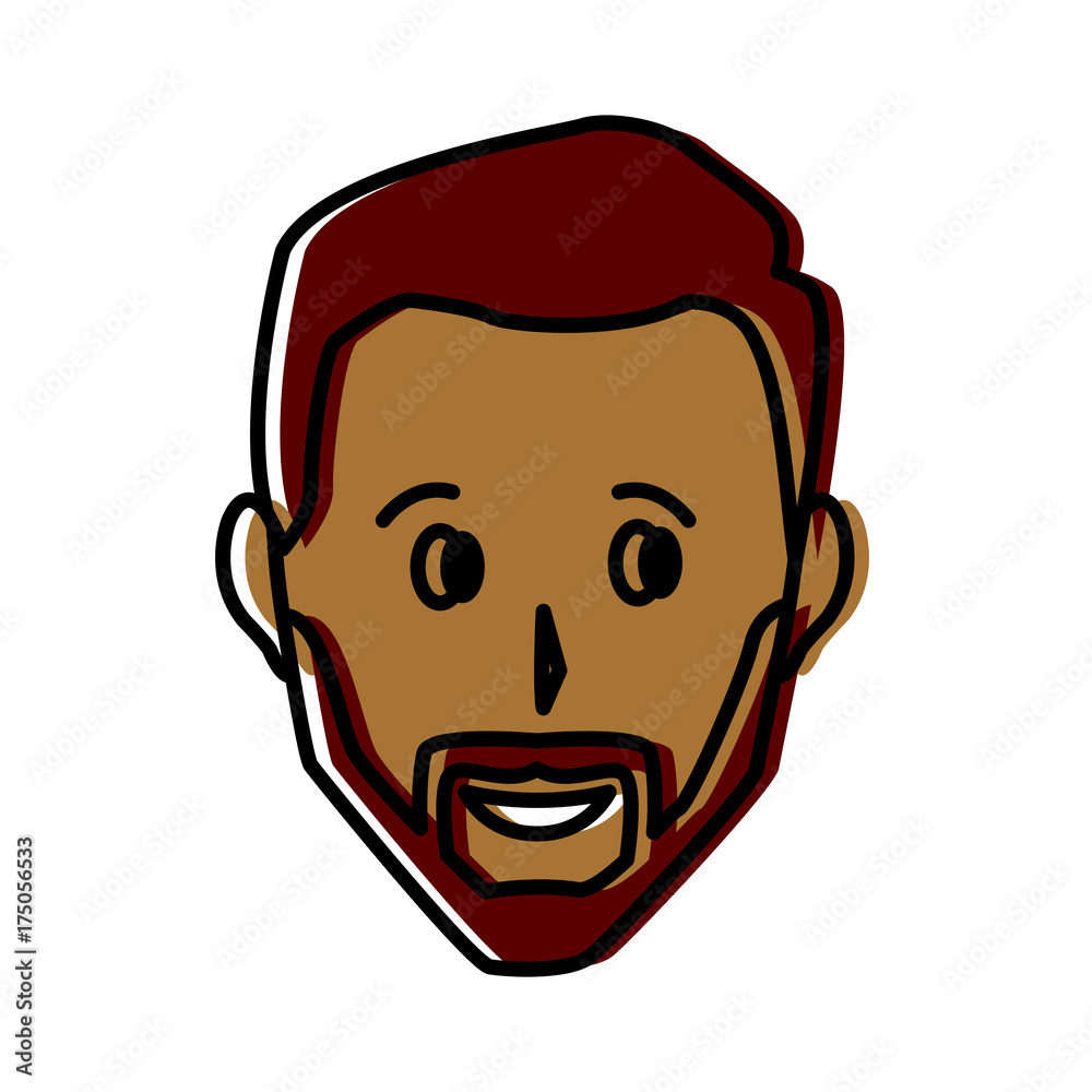 Adult man smiling icon vector illustration graphic design Adult man smiling icon vector illustration graphic design