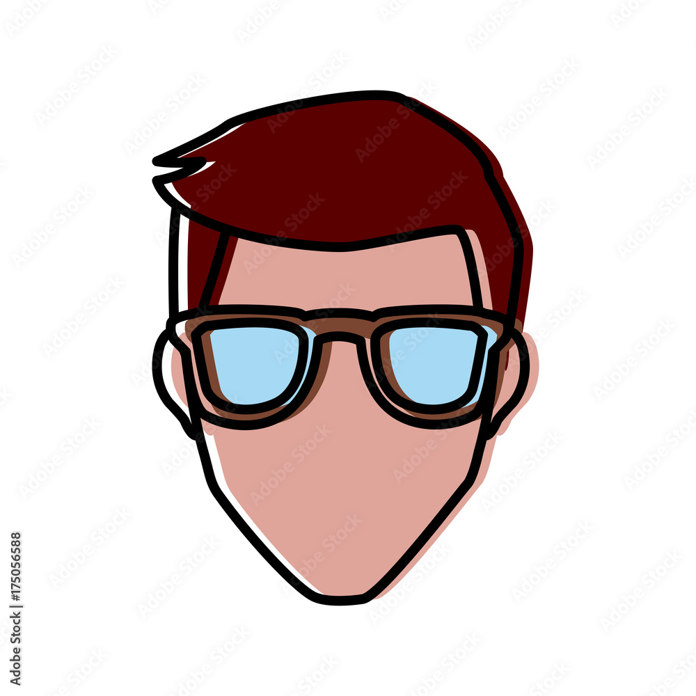 Man with glasses icon vector illustration graphic design Man with glasses icon vector illustration graphic design