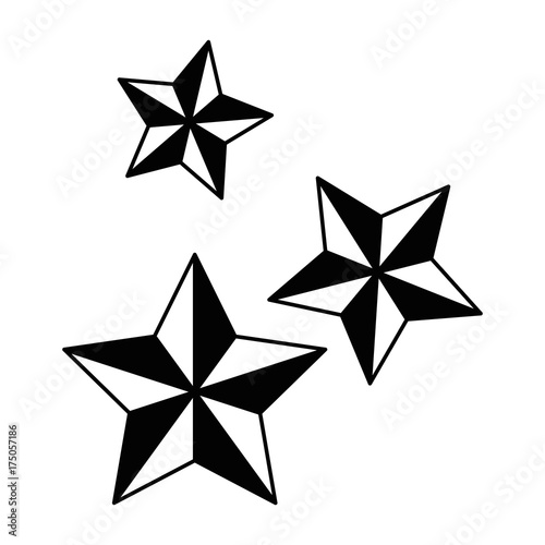 stars flying isolated icon