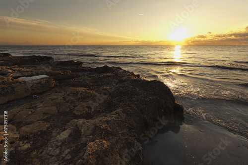 Sunrise on a beach in Santa Pola