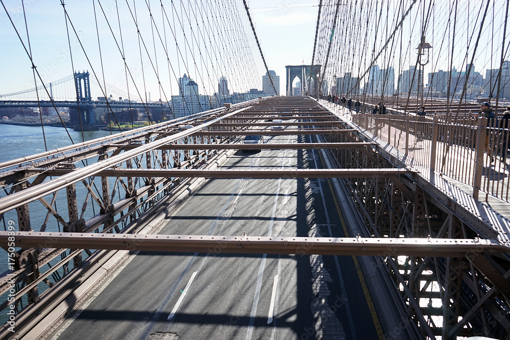 Fototapeta premium Brooklyn Bridge New York Manhattan Hudson River