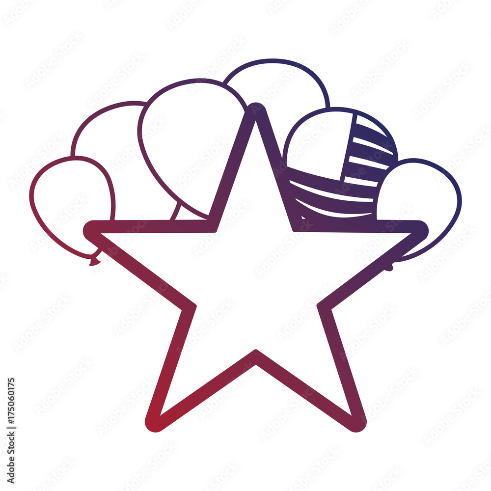 united states of america balloons with star united states of america balloons with star