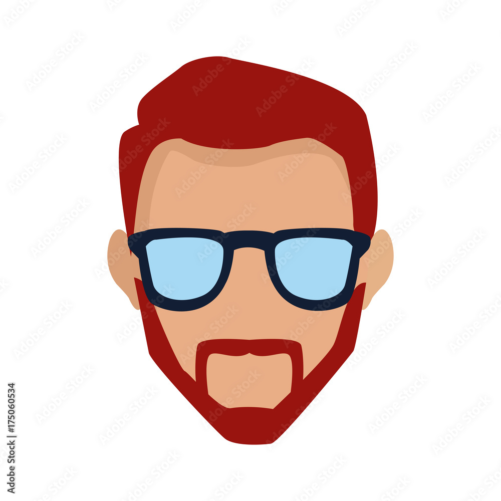 Man with glasses icon vector illustration graphic design