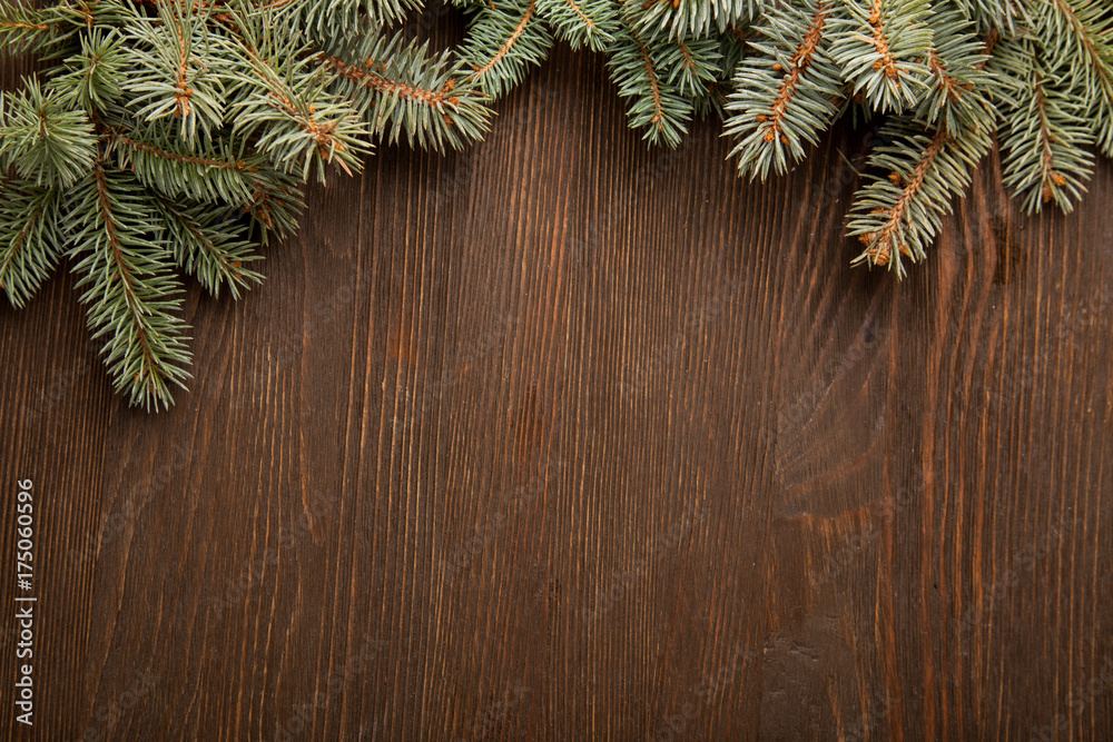 Christmas Tree on wooden background Christmas Tree on wooden background