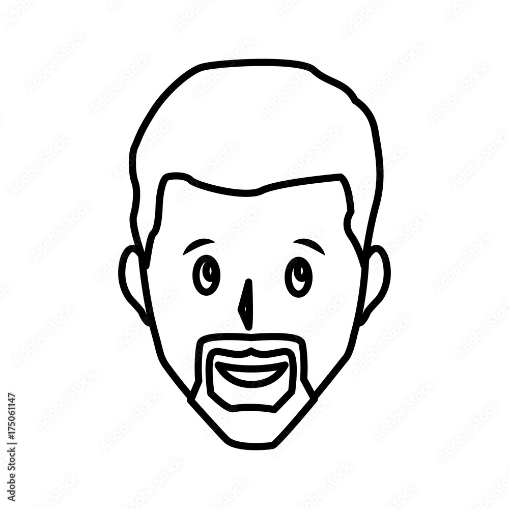 Adult man smiling icon vector illustration graphic design Adult man smiling icon vector illustration graphic design
