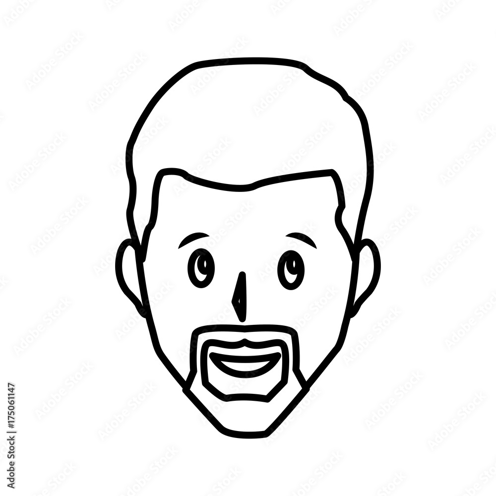 Adult man smiling icon vector illustration graphic design