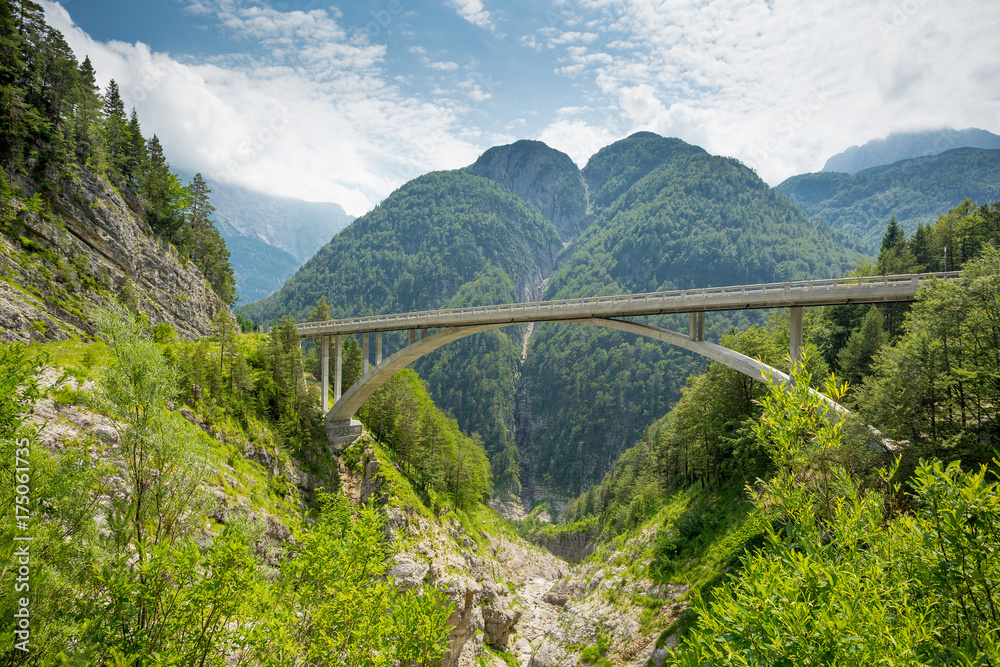 Tall bridge in the mountains