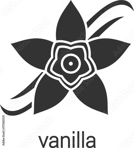 Vanilla flower glyph icon
