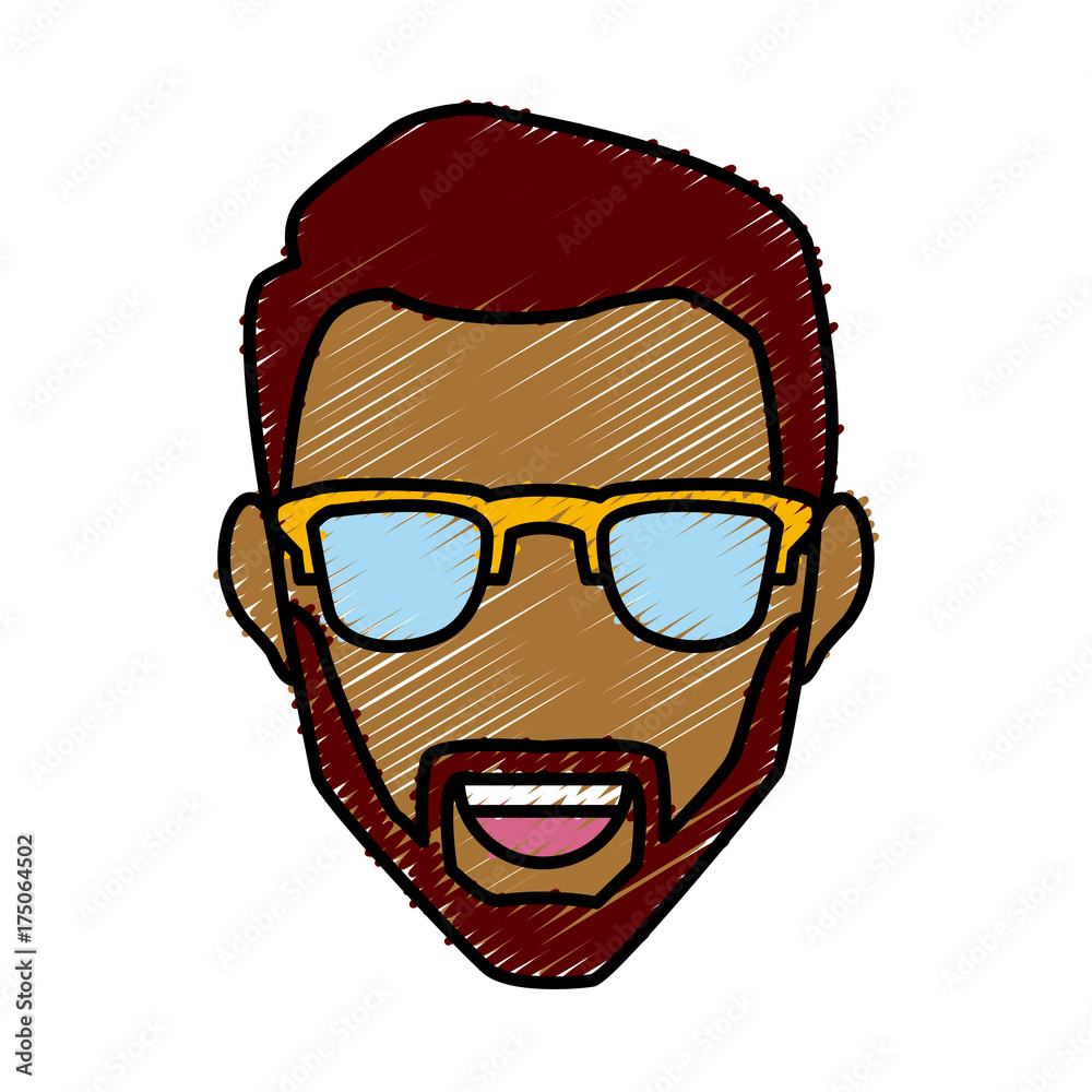 Man with hat smiling cartoon icon vector illustration graphic design Man with hat smiling cartoon icon vector illustration graphic design